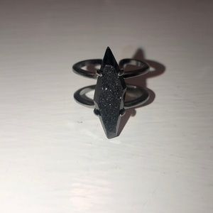 Kendra Scott Black Drusy Ring